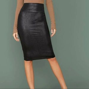 SHEIN Wide Waistband Pencil Skirt